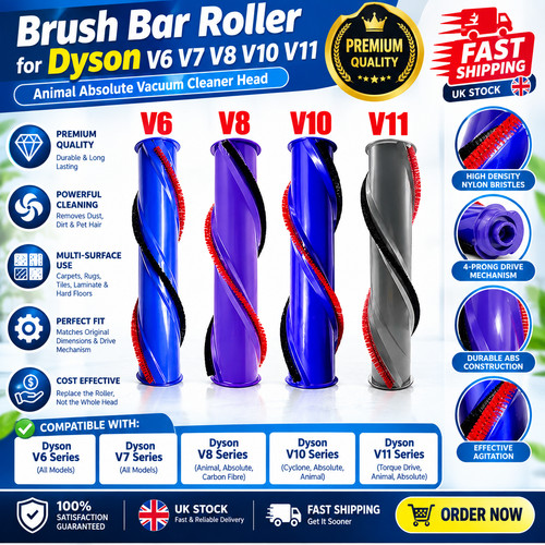 Brush bar roller for - brush,